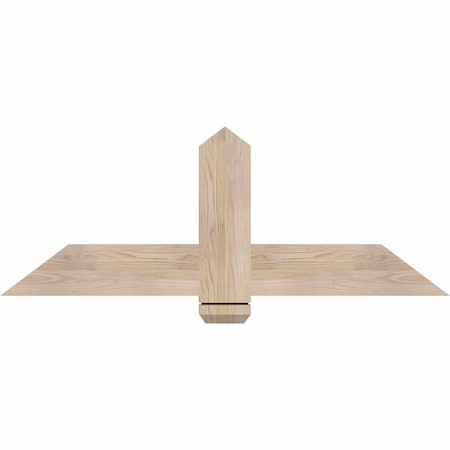 Ekena Millwork Eugene Smooth Timber Gable Bracket, Douglas Fir, 48"W x 18"H x 1 1/2"D x 5 1/2"F, 9/12 Pitch GBW048X18X0206EUG00SDF